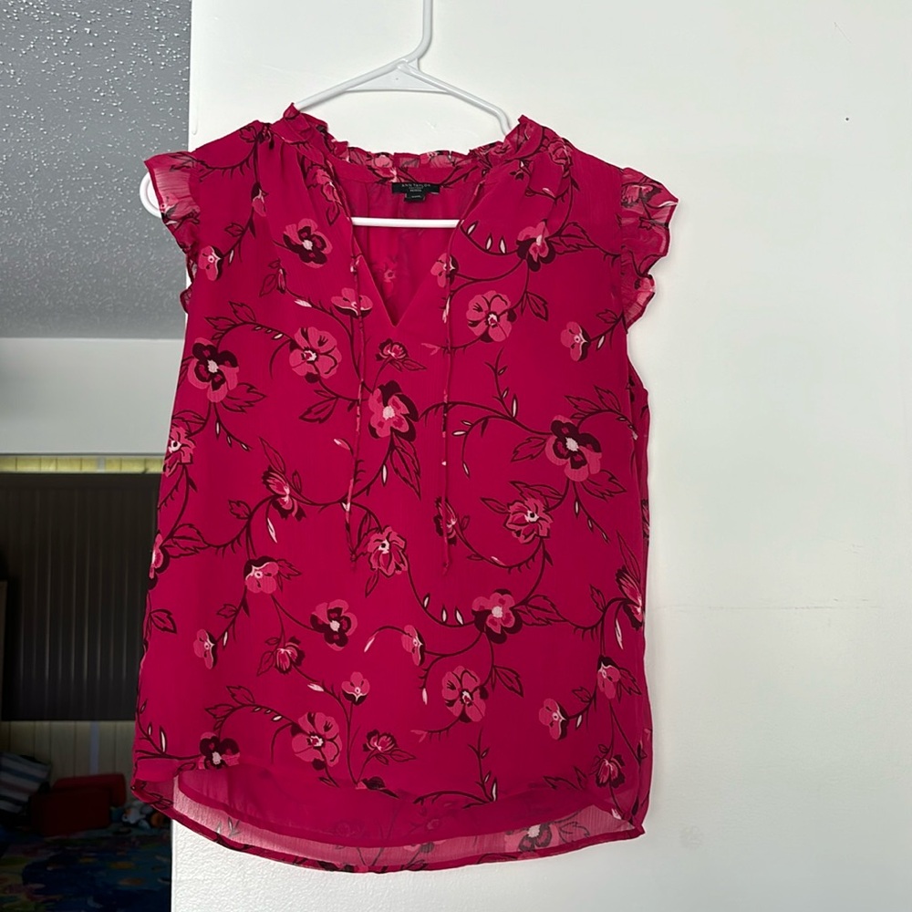 Magenta floral blouse
